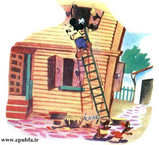 و پایهی نردبان شکست و میکی در میان آسمان و زمین به طناب آویزان شد...